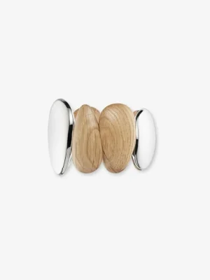 Monies Anniversary bracelet: oak, sterling silver