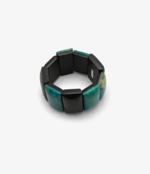 Monies Bracelet: chrysocolla, ebony