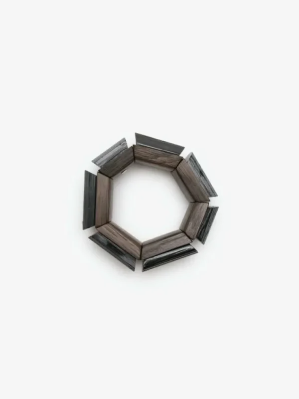 Monies Bracelet: tourmaline, bog oak