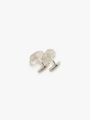 Monies Cuff link: double terminated quartz