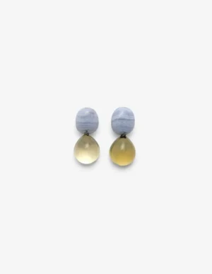 Monies Earring: agate, citrine