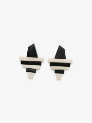 Monies Earring: bone, horn
