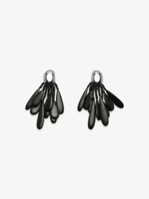 Monies Earring: hematite, horn