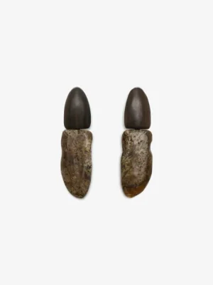 Monies Earring: kamagong, amber