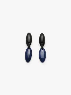 Monies Earring: lapis lazuli, ebony
