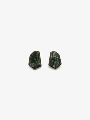Monies Earring: seraphinite, bog oak