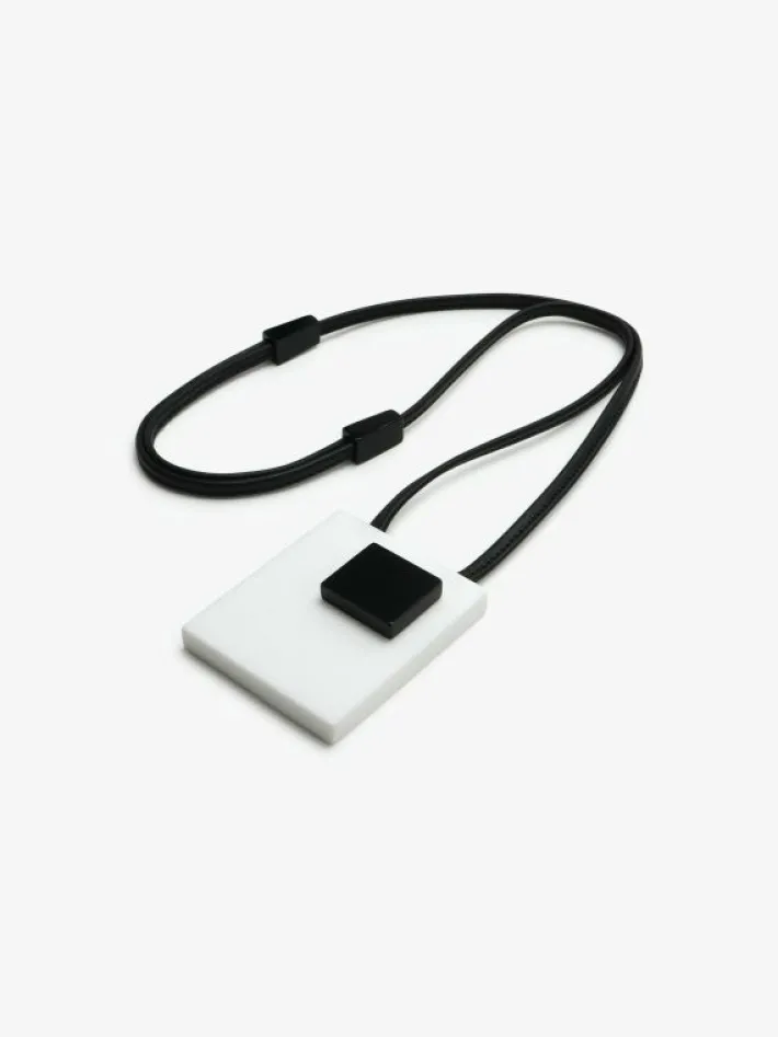 Monies Fay pendant: black/white acrylic