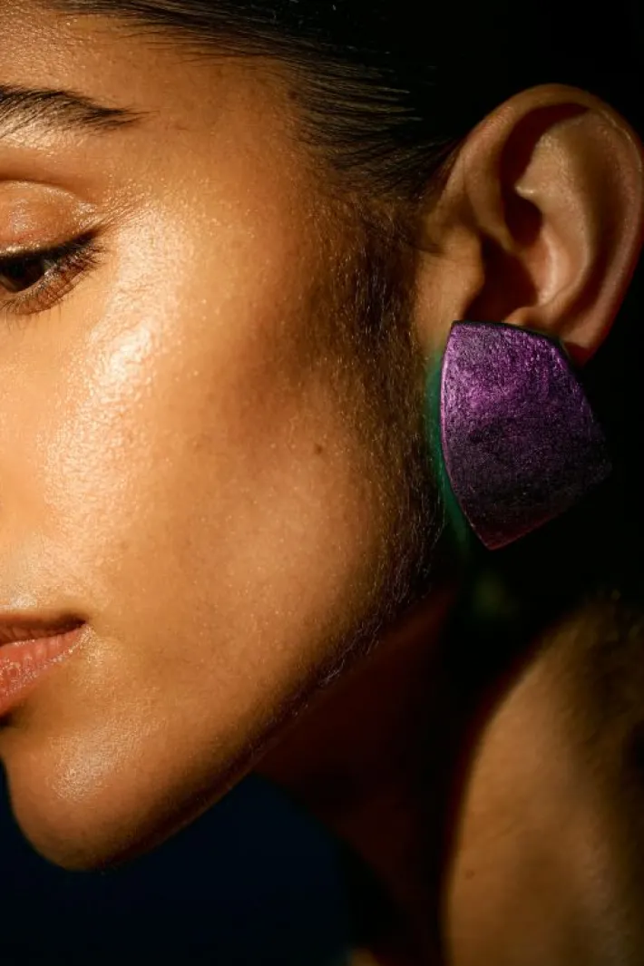 Monies Gaia earring multi-coloured foil