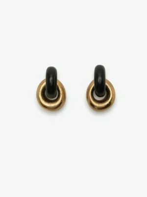 Monies Havana earrings black and gold