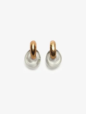 Monies Havana earrings clear and gold