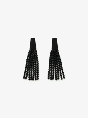 Monies Luna earring: obsidian stone, acrylic