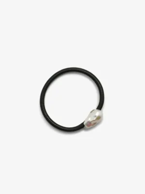 Monies Mint bracelet: leather, baroque pearl