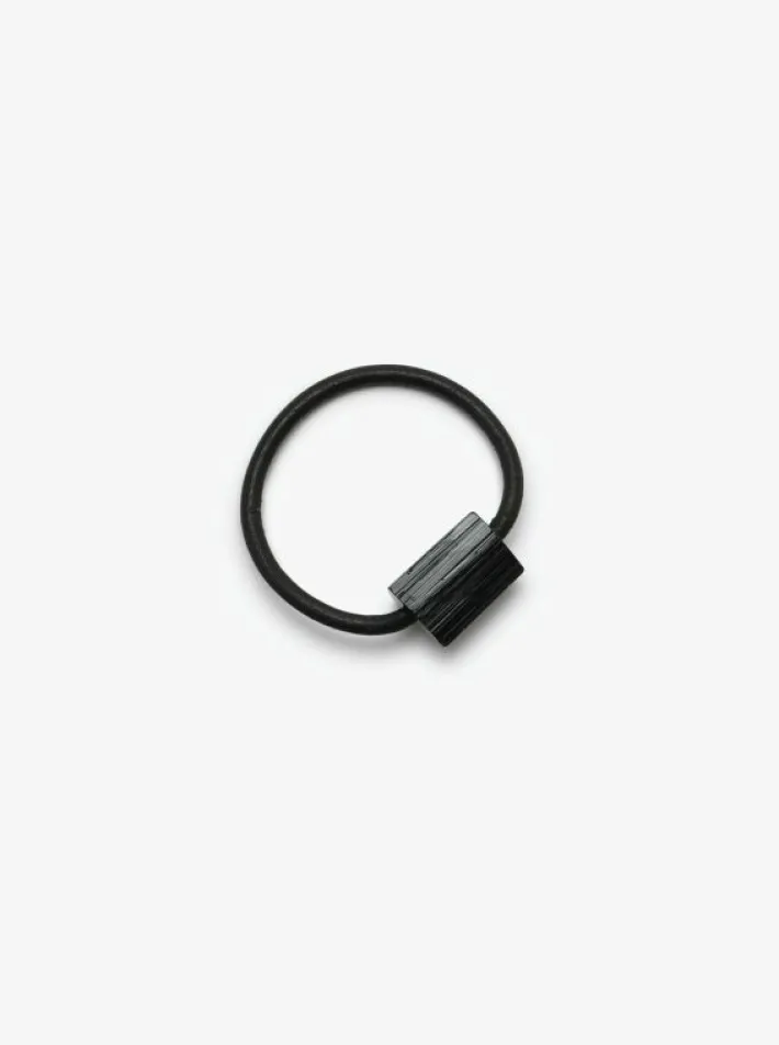 Monies Mint bracelet: leather, black tourmaline