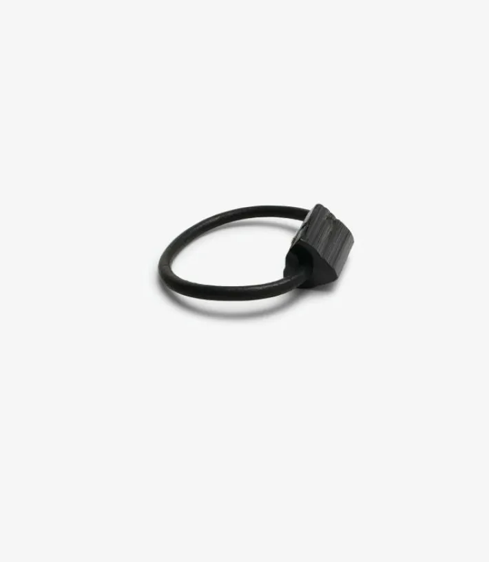 Monies Mint bracelet: leather, black tourmaline