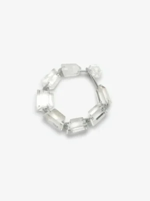 Monies Mint bracelet: mountain crystal, steel wire