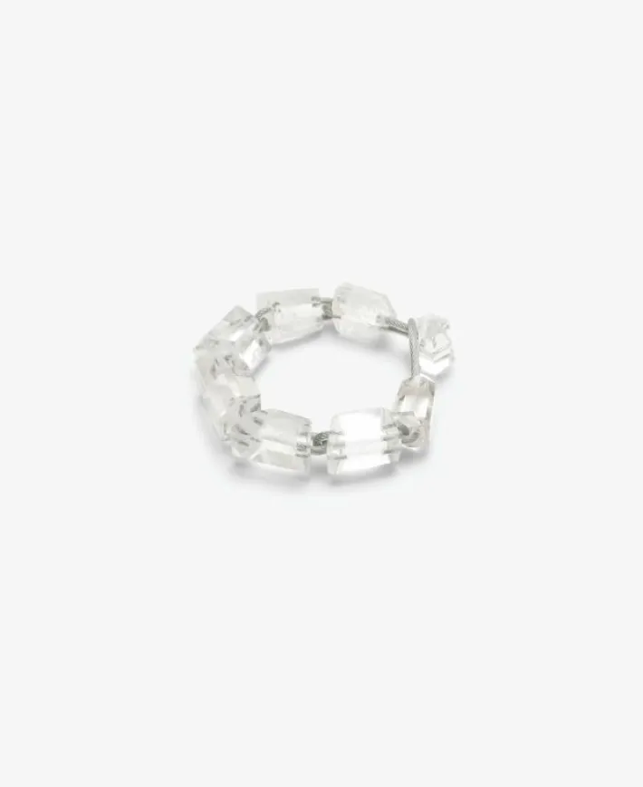 Monies Mint bracelet: mountain crystal, steel wire