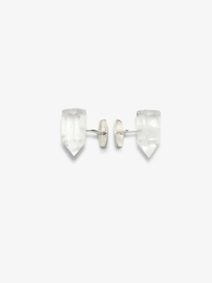 Monies Mint cuff links: sterling silver, mountain crystal