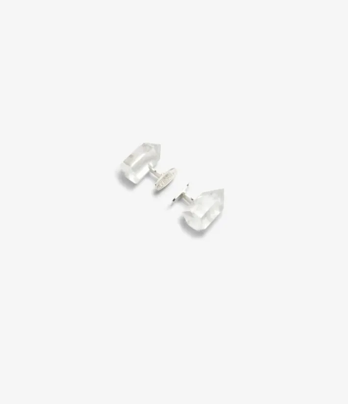 Monies Mint cuff links: sterling silver, mountain crystal