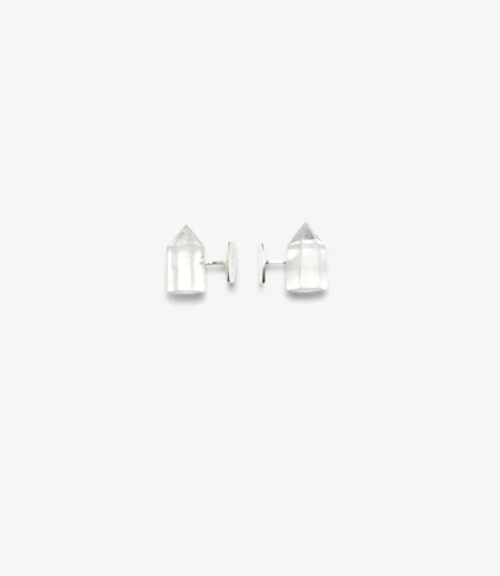 Monies Mint cuff links: sterling silver, mountain crystal