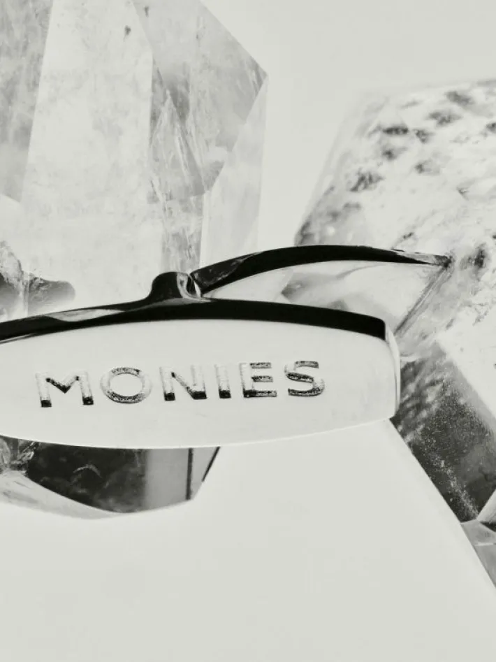 Monies Mint cuff links: sterling silver, mountain crystal