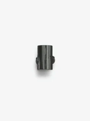 Monies Mint ring: black tourmaline, leather