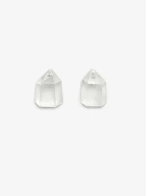 Monies Mint stud earrings: mountain crystal