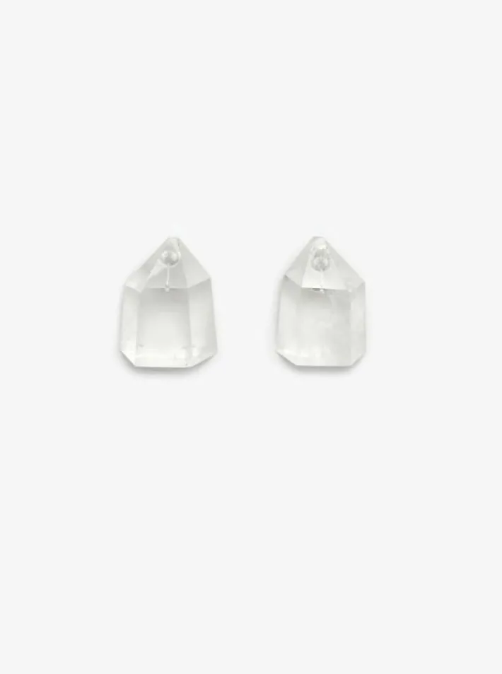 Monies Mint stud earrings: mountain crystal
