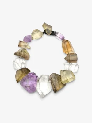 Monies Necklace: amethyst, mountain crystal, citrine
