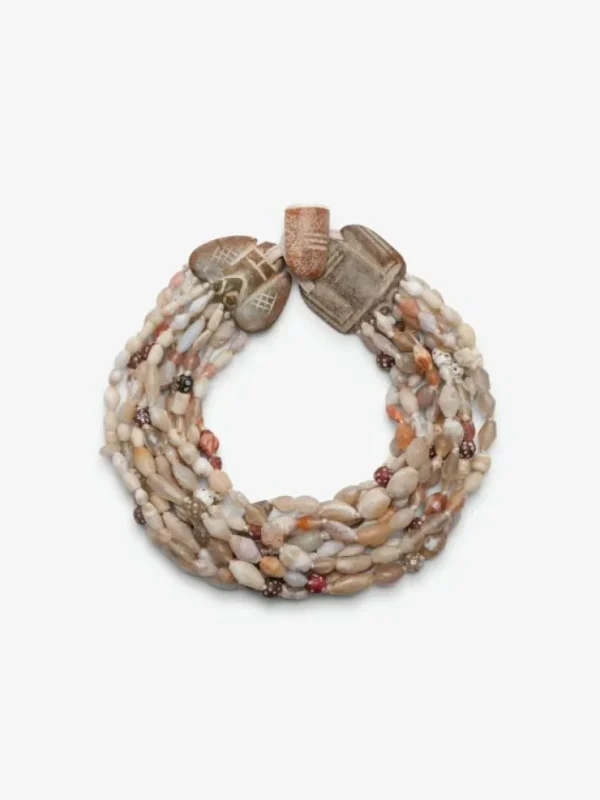 Monies Necklace: antique jade, agate, carneol