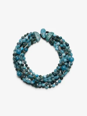 Monies Necklace: apatite, aquamarine