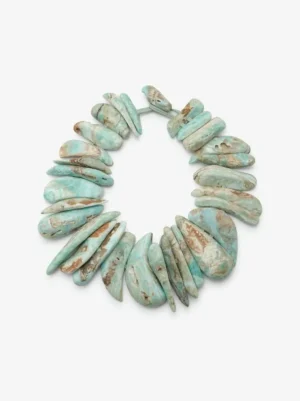 Monies Necklace: blue aragonite