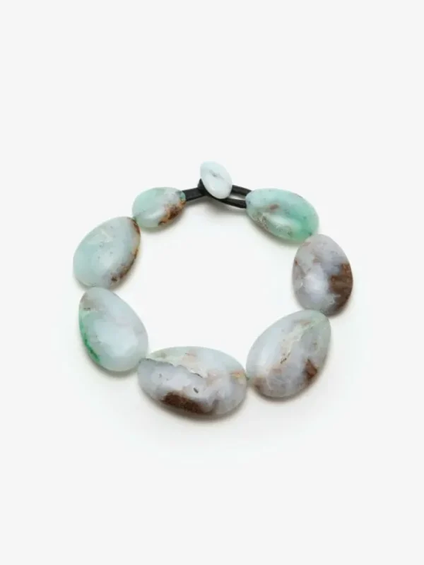 Monies Necklace: chrysoprase with motherstone