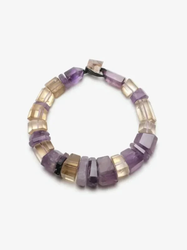 Monies Necklace: citrine, amethyst, quartz