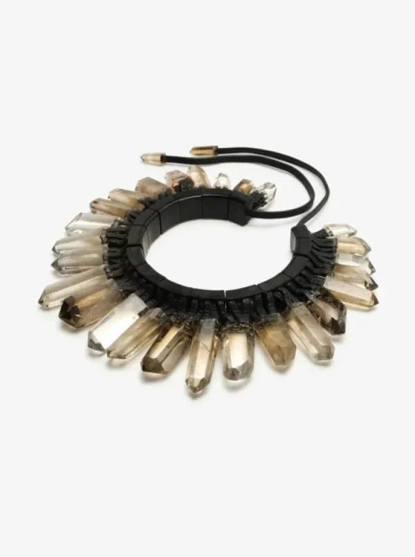 Monies Necklace: citrine, ebony