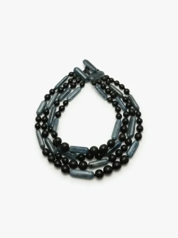 Monies Necklace: kyanite, ebony