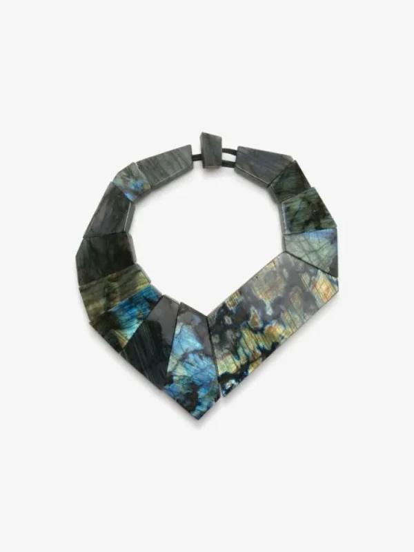 Monies Necklace: labradorite, bog oak