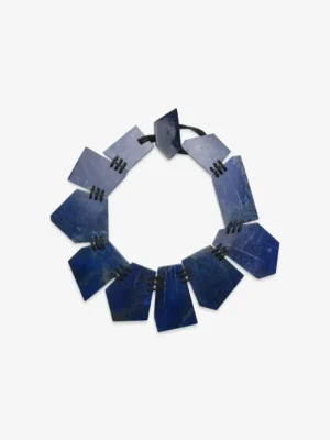 Monies Necklace: lapis lazuli, leather