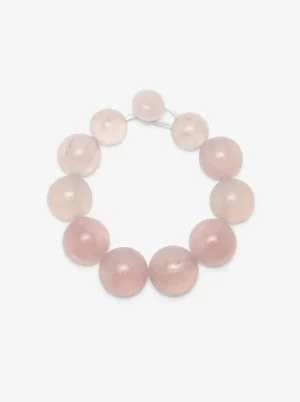 Monies Necklace: rose quartz, acrylic
