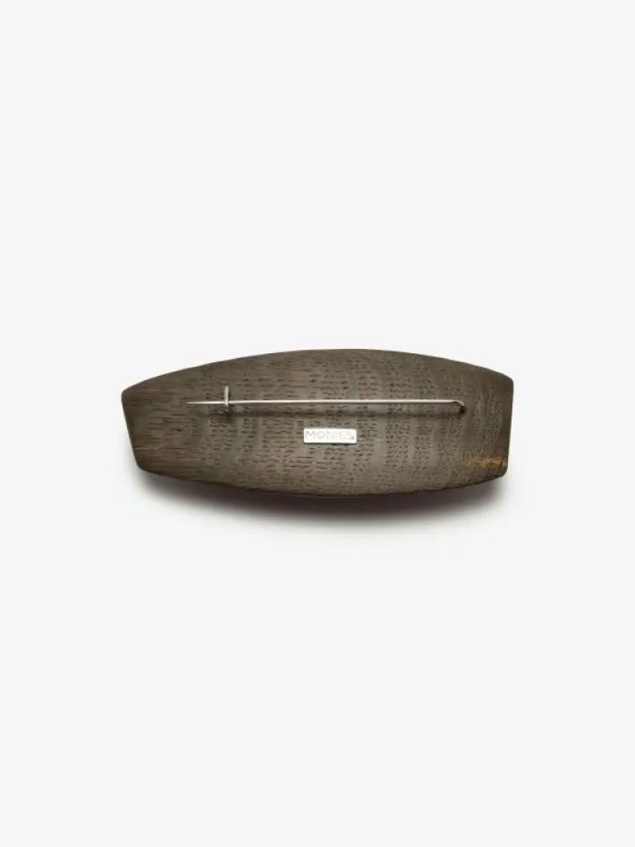 Monies Nico brooch: bog oak