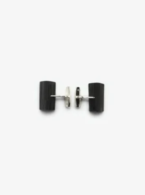 Monies Noir cuff links: black tourmaline