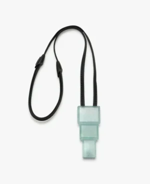 Monies Pendant: aquamarine, leather