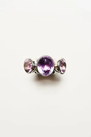 Monies Ring: amethyst and sterling silver