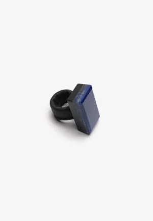 Monies Ring: lapis lazuli, leather