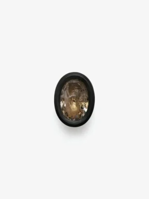 Monies Ring: rutilated quartz, ebony